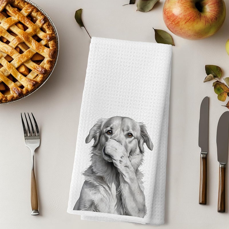 LUKIPOM Golden Retriever Gifts Hand Towels, Golden Retriever Gifts for Women Men,Dog Bathroom Decor, Funny Bathroom Hand Towels, 16x24 Inches - Image 5